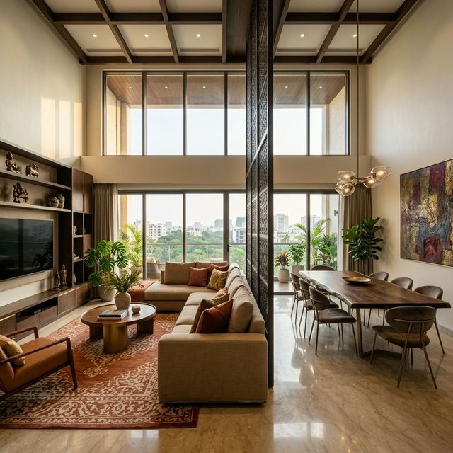 Luxury apartment interior designed by Luxora Interiors