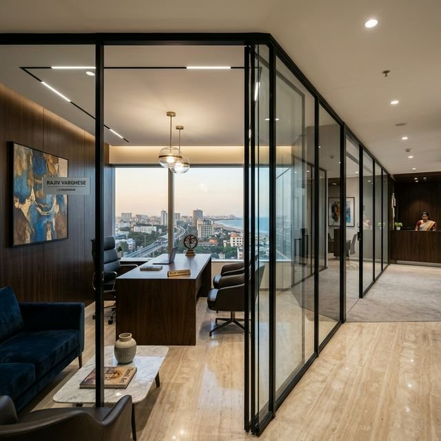 Premium office interior design by Luxora Interiors Chennai